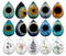 Handmade Teardrop Photo Glass Cabochons B627