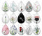 Handmade Teardrop Photo Glass Cabochons Plant flower B629