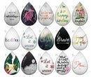 Handmade Teardrop Photo Glass Cabochons pattern B640