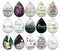 Handmade Teardrop Photo Glass Cabochons pattern B640