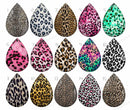 Handmade Teardrop Photo Glass Cabochons Streaks B667