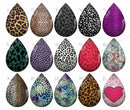 Handmade Teardrop Photo Glass Cabochons Streaks B668