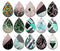 Handmade Teardrop Photo Glass Cabochons pattern geometric B679