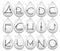 Handmade Teardrop Photo Glass Cabochons letter B687