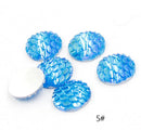 20pcs Resin 12mm Mermaid Cabochons, 12mm Mermaid Cabochon, 12mm Fish Scale Dragon Snake Skin Cabochons