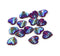 20pcs Heart Resin 12mm Mermaid Cabochons, Heart 12mm Mermaid Cabochon