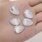 20pcs Teardrop Resin 13x18mm Mermaid Cabochons, Fish Scale Dragon Snake Skin 13x18mm Cabochons