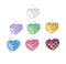 20pcs Heart 10mm Resin Mermaid Cabochons, Fish Scale Dragon Snake Skin 10mm Cabochons