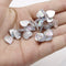 20pcs Heart 10mm Resin Mermaid Cabochons, Fish Scale Dragon Snake Skin 10mm Cabochons