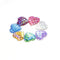 20pcs Heart 10mm Resin Mermaid Cabochons, Fish Scale Dragon Snake Skin 10mm Cabochons