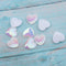 20pcs Heart 18mm Resin Mermaid Cabochons, Fish Scale Dragon Snake Skin 18mm Cabochons