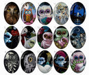 Handmade oval Photo Glass Cabochons Animal owl B267