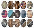 Handmade oval Photo Glass Cabochons Geometry B555