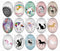 Handmade oval Photo Glass Cabochons unicorn B594