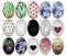 Handmade oval Photo Glass Cabochons Pattern B654