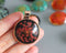 2pcs red Handmade Resin 25mm Resin Cabochons, real Pressed flower necklace Pendant jewelry