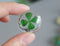 2pcs Handmade Resin 25mm Resin Cabochons,real Clover Pressed flower Pendant jewelry necklace