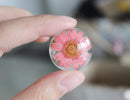 2pcs Handmade Resin 25mm 30mm Cabochons,real Pressed flower Pendant jewelry necklace