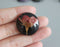 2pcs pressed flower 25mm Cabochon, Real dried flower pendant  jewelry wholesale