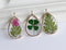 1pcs  Teardrop Resin pressed flower pendant necklace, Real dried flower jewelry