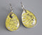 2pcs Resin 18x25mm Cabochons, yellow lace Pressed flower necklace Pendant jewelry