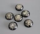 2pcs Resin 25mm Cabochons, lace Pressed flower necklace Pendant jewelry