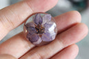 2pcs Resin 25mm Cabochons, Pressed flower necklace Pendant jewelry