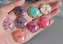 2pcs Resin 25mm Cabochons, Pressed flower necklace Pendant jewelry