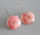 2pcs Resin 25mm Cabochons, Pressed flower necklace Pendant jewelry