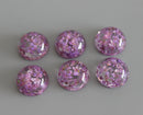 10pcs purple flower Resin Pressed flower Cabochons, Real dried flowers Cabochons