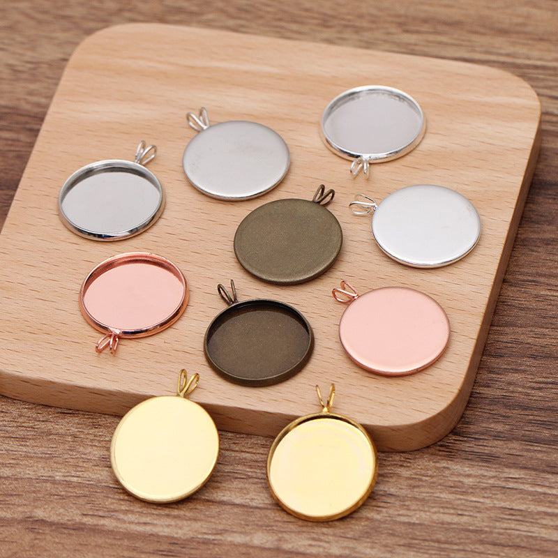 20pcs 8-25mm brass V-shaped Pendant Trays,Pendant Blanks Bezel Base, Glass Cabochon Settings