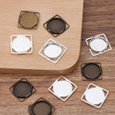 20pcs 12mm brass Pendant Trays, Pendant Blanks Bezel Base, Glass Cabochon Settings