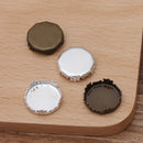 20pcs 12mm 15mm 20mm 25mm brass Crown Pendant Trays,Pendant Blanks Bezel Base, Glass Cabochon Settings