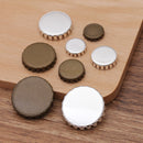 20pcs 12mm 15mm 20mm 25mm brass Crown Pendant Trays,Pendant Blanks Bezel Base, Glass Cabochon Settings