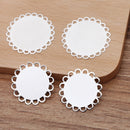 50pcs Lace silver brass Pendant