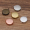 20pcs 15mm Double circle brass Pendant Trays, Pendant Blanks Bezel Base, Glass Cabochon Settings