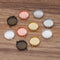 20pcs 15mm Double circle brass Pendant Trays, Pendant Blanks Bezel Base, Glass Cabochon Settings