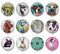 Handmade Round Photo Glass Cabachons Animal dog 810B