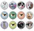 Handmade Round Photo Glass Cabachons Animal dog 810B