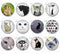 Handmade Round Photo Glass Cabachons Animal cat 817B