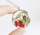 Pressed Flower Pendant Necklace, Real Dried Flower Resin Jewellery