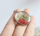 Pressed Flower Pendant Necklace, Real Dried Flower Resin Jewellery