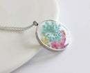 Pressed Flower Pendant Necklace, Real Dried Flower Resin Jewellery