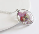 Pressed Flower Pendant Necklace, Real Dried Flower Resin Jewellery