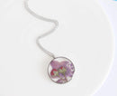 Pressed Flower Pendant Necklace, Real Dried Flower Resin Jewellery