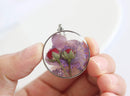 Pressed Flower Pendant Necklace, Real Dried Flower Resin Jewellery