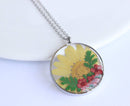 Pressed Flower Pendant Necklace, Real Dried Flower Resin Jewellery