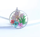 Pressed Flower Pendant Necklace, Real Dried Flower Resin Jewellery