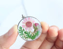 Pressed Flower Pendant Necklace, Real Dried Flower Resin Jewellery