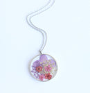 Pressed Flower Pendant Necklace, Real Dried Flower Resin Jewellery